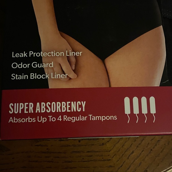 Hanes Just My Size Black Tan Period Underwear Panties Sz 12 4X Super Briefs 2 pc - Picture 2 of 5